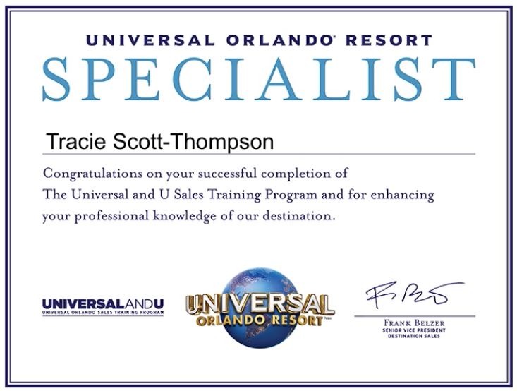 Universal Orlando Resort Specialist Certification