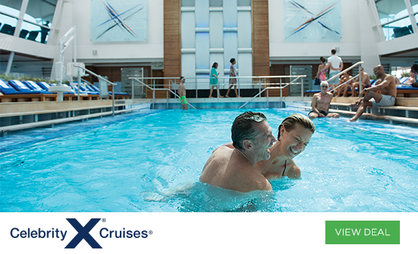 Celebrity: $25 non-refundable deposits • Choice of one free perk: beverage package, unlimited internet or prepaid gratuities • $100 per person onboard credit • 50% reduced cruise fare for 3rd/4th/5th guests
