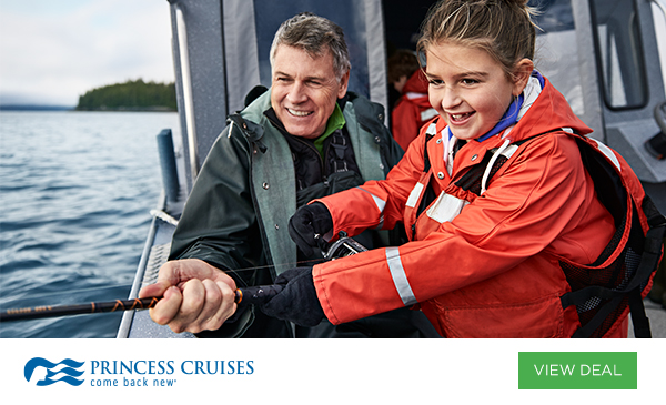 Princess: Up to $800 onboard spending money • Free room location upgrade • Plus, two bottles of wine and specialty dining