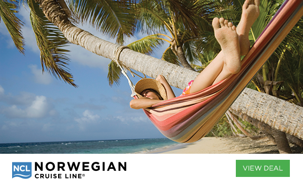 Norwegian Cruise Line: Save 30% on all cruises • Plus, choose up to five free offers: Unlimited beverages, specialty dining, shore excursions, free WiFi or friends and family sail free on select sailings
