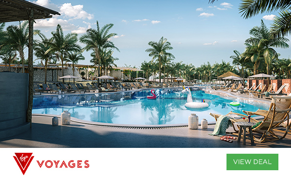Virgin: 20+ restaurant options, WiFi, group workouts, basic beverages, all tips and prepaid gratuities are included in your voyage fare