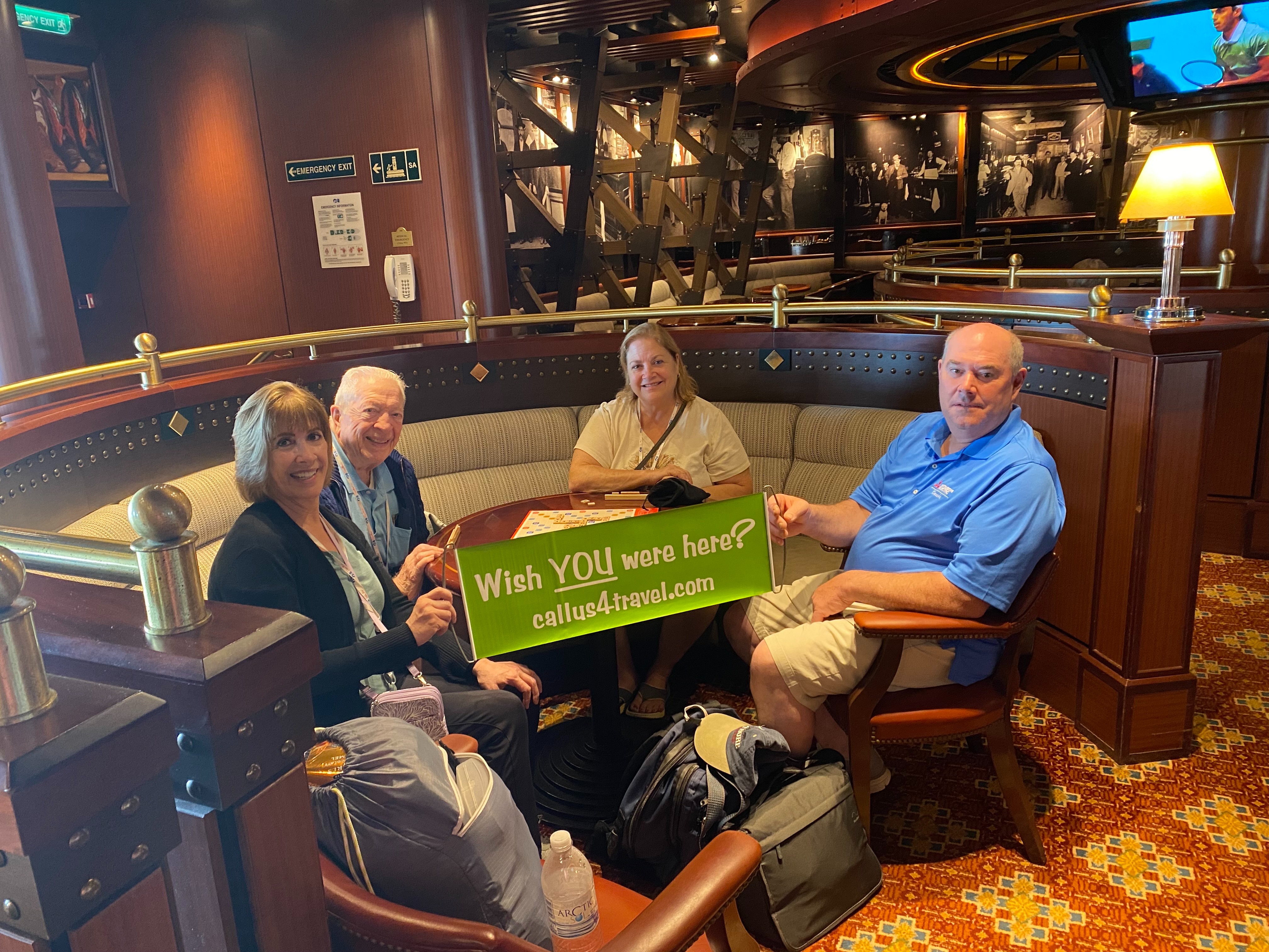 Cathy, Bill, Ellen, and Tom - Princess Caribbean cruise, April, 2024