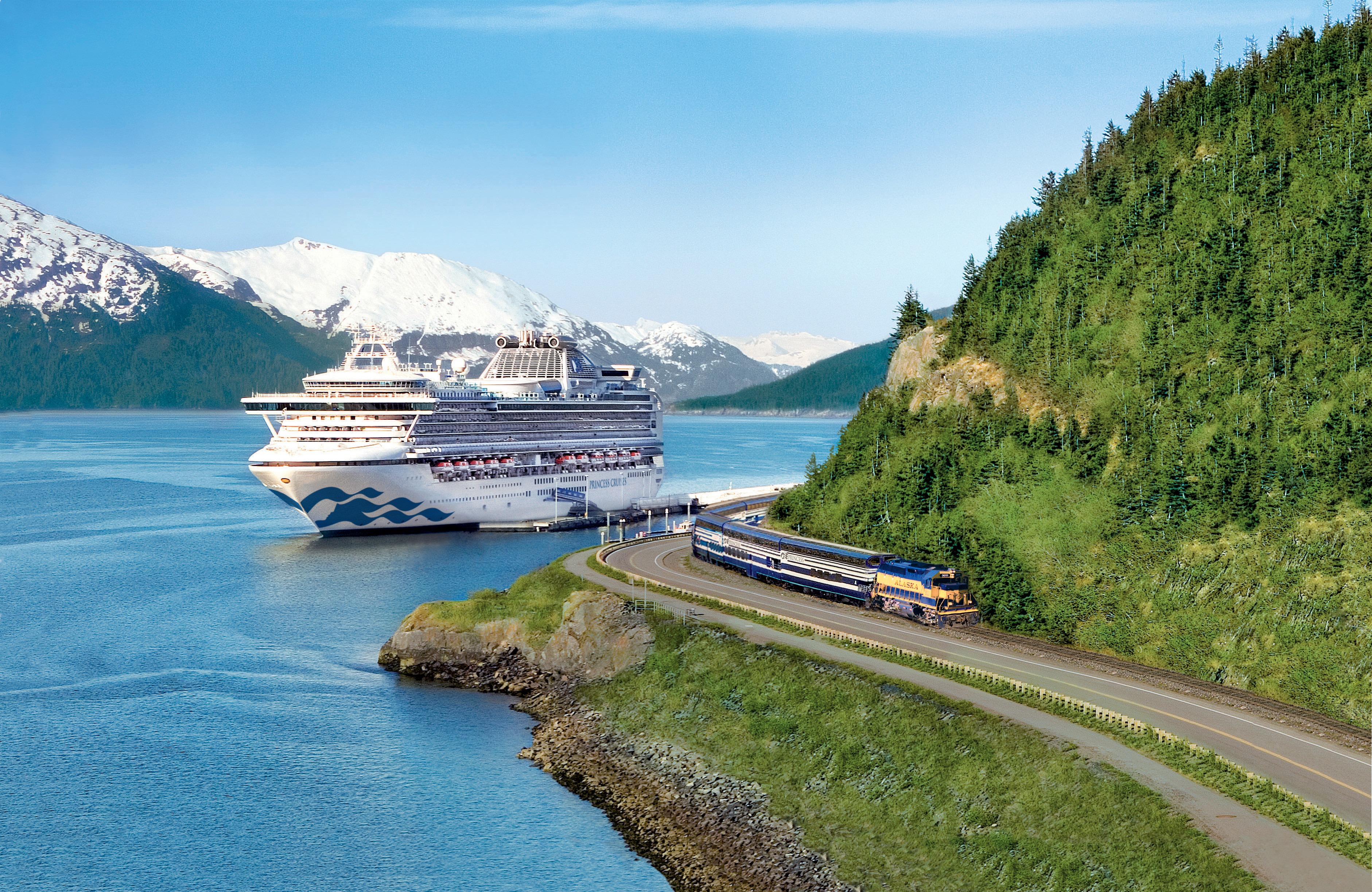 railway along coast of Alaska