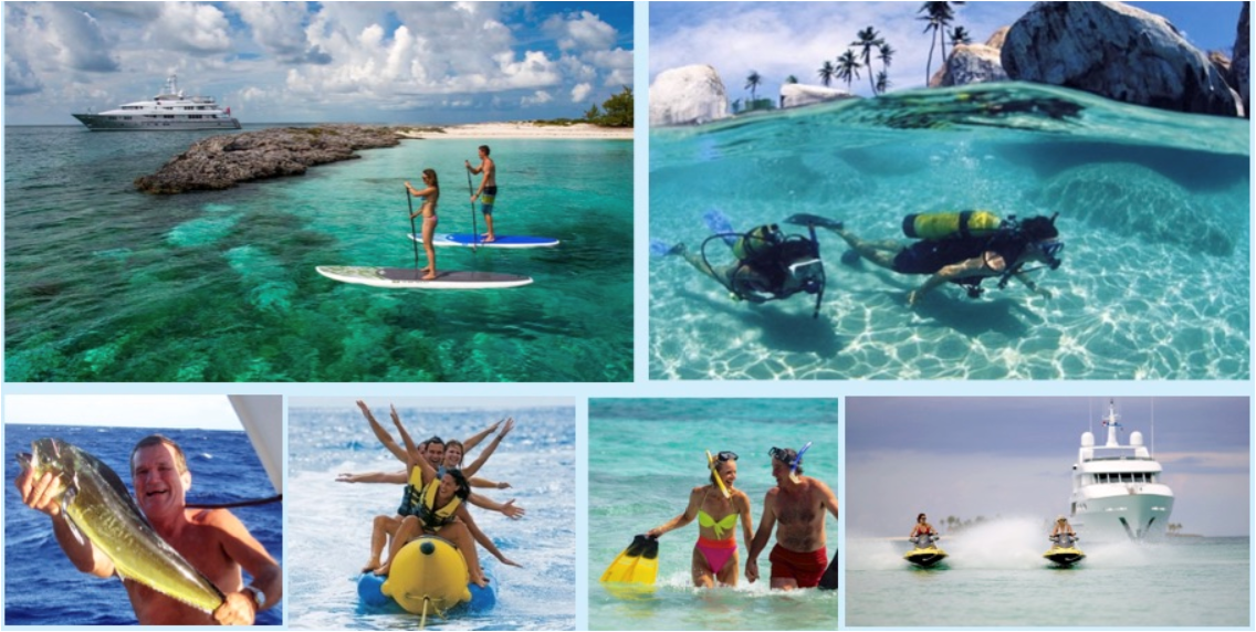 variety of watersports