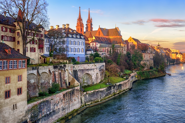 Basel Switzerland Rhine River
